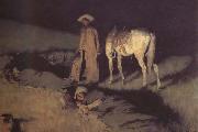 Frederic Remington In from the Night Herd (mk43) oil painting reproduction